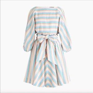 J. Crew Dolman Sleeve Rainbow Seersucker Dress